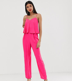 Комбинезон галифе на тонких двойных бретельках ASOS DESIGN Tall - Розовый