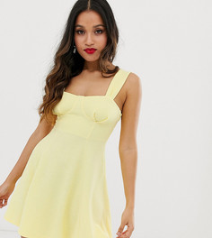 Расклешенное платье мини ASOS DESIGN Petite - Желтый