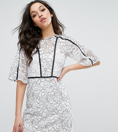 Платье с цветочным принтом и вырезом River Island - Мульти