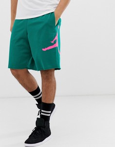 Сине-зеленые трикотажные шорты Nike Jordan - Зеленый