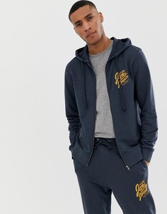 Свитшот на молнии Jack & Jones Originals - Темно-синий