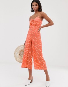 Комбинезон на бретельках в горошек ASOS DESIGN - Мульти