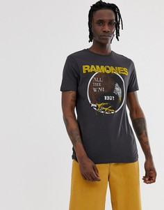 Футболка с принтом ASOS DESIGN Ramones - Черный