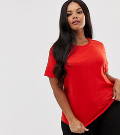 Красная футболка с круглым вырезом ASOS DESIGN Curve - Красный