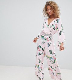 Комбинезон с кружевной вставкой и цветочным принтом Miss Selfridge - Мульти