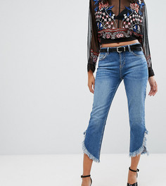 Джинсы с бахромой по краю River Island - Синий