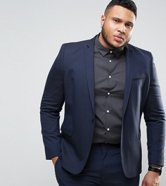 Темно-синий пиджак скинни ASOS PLUS - Темно-синий