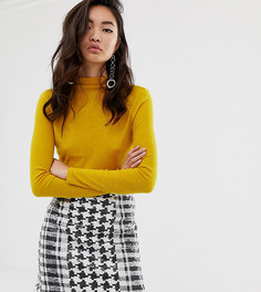 Желтый топ с высоким воротником River Island - Желтый