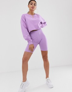 Комбинируемые короткие леггинсы лилового цвета ASOS DESIGN - Фиолетовый