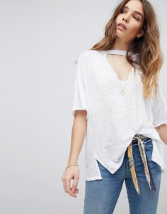Футболка с лентой вокруг шеи Free People Jordan - Белый