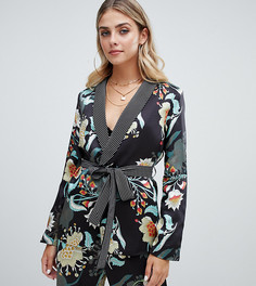 Пиджак с цветочным принтом и контрастными лацканами Boohoo - Мульти