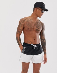 Белые шорты для плавания в стиле колор блок с логотипом сбоку Armani Exchange - Белый