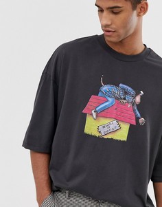 Oversize-футболка с принтом спереди и на спине ASOS DESIGN Snoop Dogg - Черный