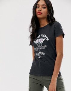 Футболка с эффектом кислотной стирки New Look - Серый