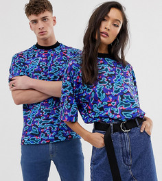 Футболка с принтом COLLUSION Unisex - Синий