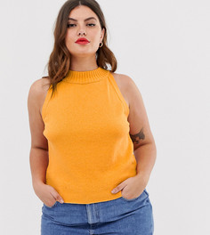 Трикотажный топ ASOS DESIGN Curve - Оранжевый