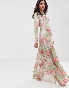 Платье макси с цветочной вышивкой ASOS EDITION - Мульти