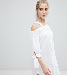 Пляжное платье-рубашка с открытыми плечами Monki - Белый