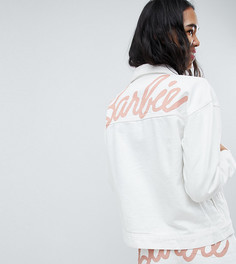 Джинсовая куртка с логотипом Barbie Missguided - Белый