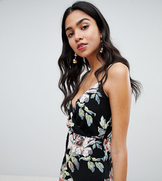 Ромпер с цветочным принтом Boohoo - Черный