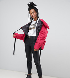 Черные брюки скинни из искусственной кожи River Island - Черный
