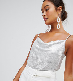Топ на бретельках Miss Selfridge - Серебряный