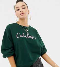 Зеленый свитшот с надписью Missguided Calabasas - Зеленый