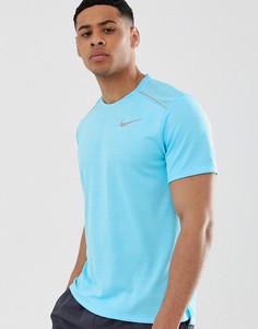 Синяя футболка Nike Running - Dry Miler - Синий