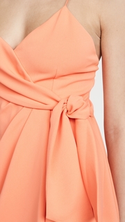 alice + olivia Katie Tie Wrap Mini Dress