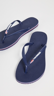 Havaianas Slim USA Logo Flip Flops