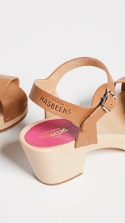 Swedish Hasbeens Mirja Ankle Strap Clogs