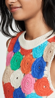 alice + olivia Reva Medallion Crochet Shell