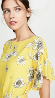 alice + olivia Ellamae Drop Shoulder Ruffle Sleeve Dress