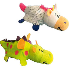 Мягкая игрушка-вывернушка 1Toy "Блеск с пайетками", Единорог-Дракон