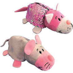 Мягкая игрушка-вывернушка 1Toy "Блеск с пайетками", Кот-Мышка
