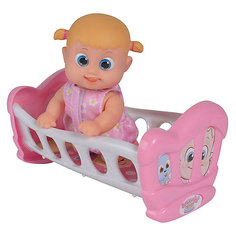 Интерактивная кукла Bouncin Babies "Кукла Бони", с кроваткой, 16 см