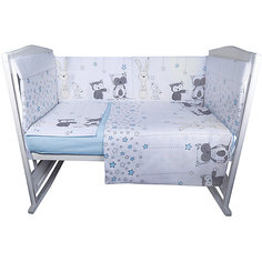 Комплект в кроватку 4 пр. "Лесные друзья" голубой Эдельвейс