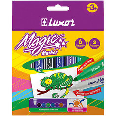 Фломастеры меняющие цвет Luxor Magic, 12 цветов, 8 штук