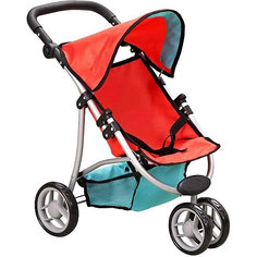 Коляска для кукол Buggy Boom Nadin, красно-бирюзовая