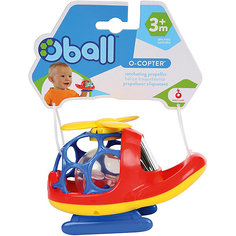 Вертолёт с погремушкой ЯиГрушка Oball, красный
