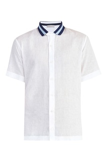 Белая рубашка с контрастным воротником Cortigiani