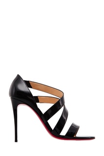 Черные лаковые босоножки World Copine 100 Christian Louboutin