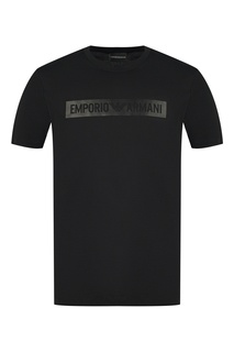 Футболка с объемным логотипом Emporio Armani