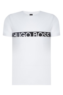 Белая футболка с контрастной полосой Hugo Boss