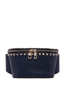 Синяя поясная сумка Valentino Garavani Rockstud