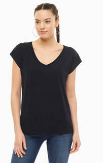 Хлопковая футболка с треугольным вырезом Mavi