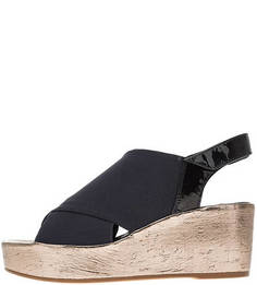 Темно-синие босоножки на танкетке Högl