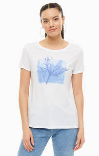 Футболка белого цвета с короткими рукавами Mavi