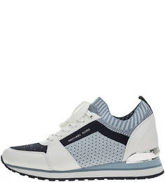 Синие текстильные кроссовки Michael Michael Kors