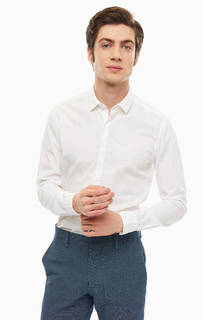 Приталенная хлопковая рубашка белого цвета Mavi